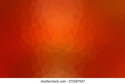 Multicolor dark red, yellow, orange polygonal illustration, which consist of triangles. Geometric background in Origami style with gradient. Triangular design for your business.