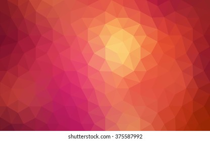 Multicolor dark red, yellow, orange polygonal illustration, which consist of triangles. Geometric background in Origami style with gradient. Triangular design for your business.