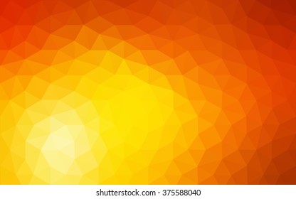 Multicolor dark red, yellow, orange polygonal illustration, which consist of triangles. Geometric background in Origami style with gradient. Triangular design for your business.