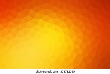 Multicolor dark red, yellow, orange polygonal illustration, which consist of triangles. Geometric background in Origami style with gradient. Triangular design for your business.