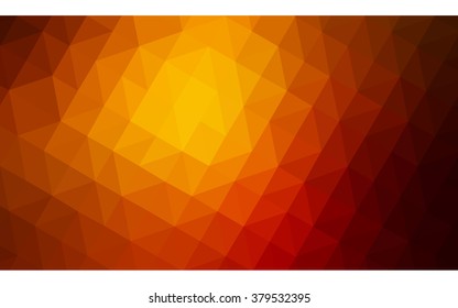 Multicolor dark red, yellow, orange polygonal illustration, which consist of triangles. Geometric background in Origami style with gradient. Triangular design for your business.