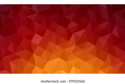 Multicolor dark red, yellow, orange polygonal illustration, which consist of triangles. Geometric background in Origami style with gradient. Triangular design for your business.
