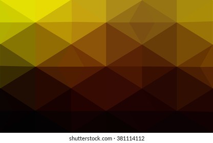 Multicolor dark red, yellow, orange polygonal illustration, which consist of triangles. Geometric background in Origami style with gradient. Triangular design for your business.