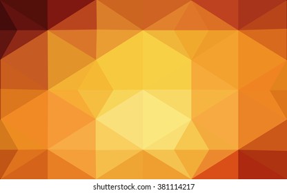 Multicolor dark red, yellow, orange polygonal illustration, which consist of triangles. Geometric background in Origami style with gradient. Triangular design for your business.