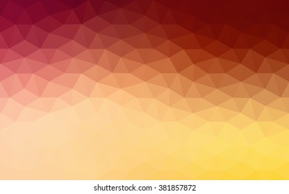 Multicolor dark red, yellow, orange polygonal illustration, which consist of triangles. Geometric background in Origami style with gradient. Triangular design for your business.