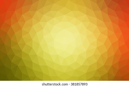 Multicolor dark red, yellow, orange polygonal illustration, which consist of triangles. Geometric background in Origami style with gradient. Triangular design for your business.