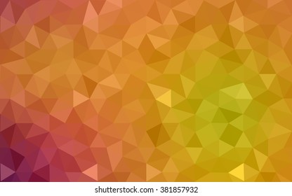 Multicolor dark red, yellow, orange polygonal illustration, which consist of triangles. Geometric background in Origami style with gradient. Triangular design for your business.