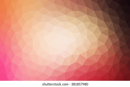 Multicolor dark red, yellow, orange polygonal illustration, which consist of triangles. Geometric background in Origami style with gradient. Triangular design for your business.