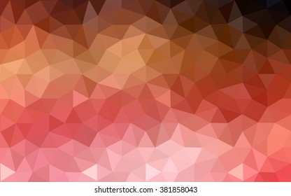 Multicolor dark red, yellow, orange polygonal illustration, which consist of triangles. Geometric background in Origami style with gradient. Triangular design for your business.