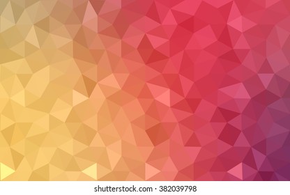 Multicolor dark red, yellow, orange polygonal illustration, which consist of triangles. Geometric background in Origami style with gradient. Triangular design for your business.