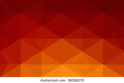 Multicolor dark red, yellow, orange polygonal illustration, which consist of triangles. Geometric background in Origami style with gradient. Triangular design for your business.