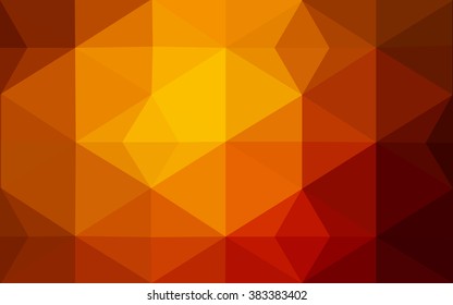 Multicolor dark red, yellow, orange polygonal illustration, which consist of triangles. Geometric background in Origami style with gradient. Triangular design for your business.