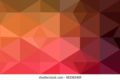 Multicolor dark red, yellow, orange polygonal illustration, which consist of triangles. Geometric background in Origami style with gradient. Triangular design for your business.