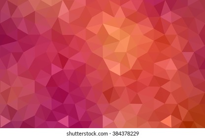Multicolor dark red, yellow, orange polygonal illustration, which consist of triangles. Geometric background in Origami style with gradient. Triangular design for your business.