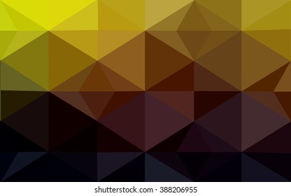 Multicolor dark red, yellow, orange polygonal illustration, which consist of triangles. Geometric background in Origami style with gradient. Triangular design for your business.