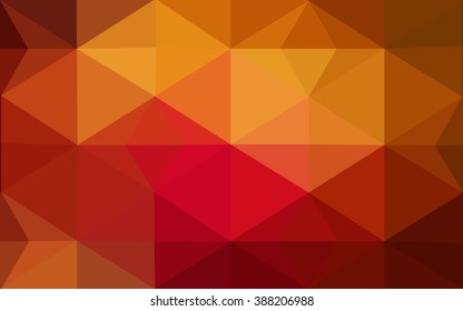 Multicolor dark red, yellow, orange polygonal illustration, which consist of triangles. Geometric background in Origami style with gradient. Triangular design for your business.