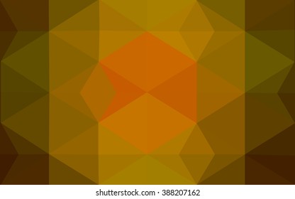 Multicolor dark red, yellow, orange polygonal illustration, which consist of triangles. Geometric background in Origami style with gradient. Triangular design for your business.