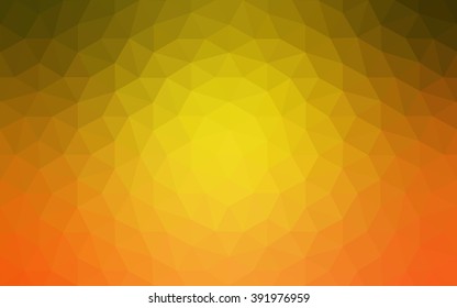 Multicolor dark red, yellow, orange polygonal illustration, which consist of triangles. Geometric background in Origami style with gradient. Triangular design for your business.
