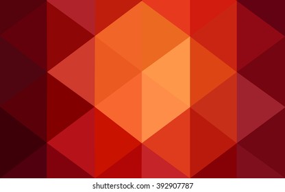 Multicolor dark red, yellow, orange polygonal illustration, which consist of triangles. Geometric background in Origami style with gradient. Triangular design for your business.
