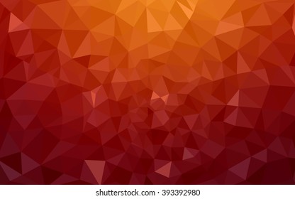 Multicolor dark red, yellow, orange polygonal illustration, which consist of triangles. Geometric background in Origami style with gradient. Triangular design for your business.