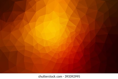 Multicolor dark red, yellow, orange polygonal illustration, which consist of triangles. Geometric background in Origami style with gradient. Triangular design for your business.