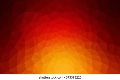 Multicolor dark red, yellow, orange polygonal illustration, which consist of triangles. Geometric background in Origami style with gradient. Triangular design for your business.