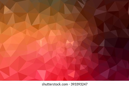 Multicolor dark red, yellow, orange polygonal illustration, which consist of triangles. Geometric background in Origami style with gradient. Triangular design for your business.