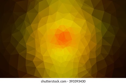 Multicolor dark red, yellow, orange polygonal illustration, which consist of triangles. Geometric background in Origami style with gradient. Triangular design for your business.