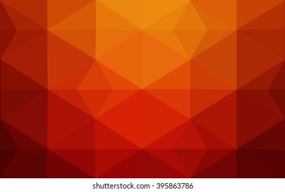 Multicolor dark red, yellow, orange polygonal illustration, which consist of triangles. Geometric background in Origami style with gradient. Triangular design for your business.