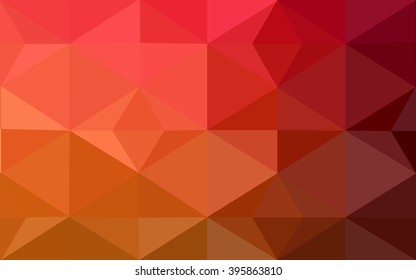 Multicolor dark red, yellow, orange polygonal illustration, which consist of triangles. Geometric background in Origami style with gradient. Triangular design for your business.