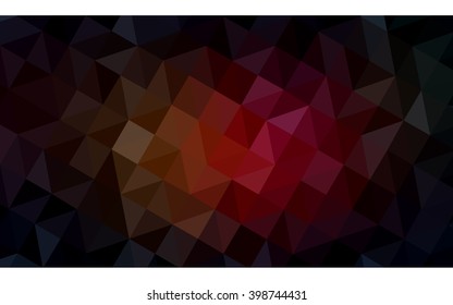 Multicolor dark red, yellow, orange polygonal illustration, which consist of triangles. Geometric background in Origami style with gradient. Triangular design for your business.