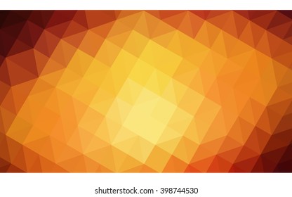 Multicolor dark red, yellow, orange polygonal illustration, which consist of triangles. Geometric background in Origami style with gradient. Triangular design for your business.