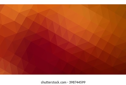 Multicolor dark red, yellow, orange polygonal illustration, which consist of triangles. Geometric background in Origami style with gradient. Triangular design for your business.