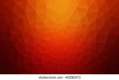 Multicolor dark red, yellow, orange polygonal illustration, which consist of triangles. Geometric background in Origami style with gradient. Triangular design for your business.