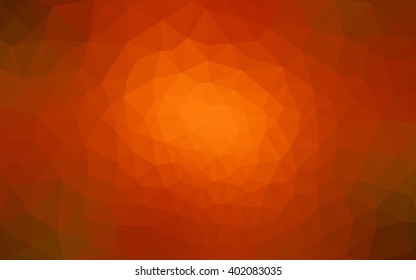 Multicolor dark red, yellow, orange polygonal illustration, which consist of triangles. Geometric background in Origami style with gradient. Triangular design for your business.
