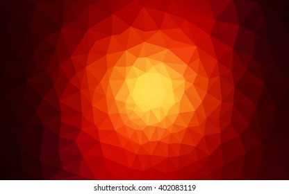 Multicolor dark red, yellow, orange polygonal illustration, which consist of triangles. Geometric background in Origami style with gradient. Triangular design for your business.