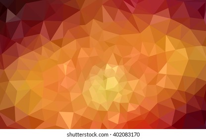 Multicolor dark red, yellow, orange polygonal illustration, which consist of triangles. Geometric background in Origami style with gradient. Triangular design for your business.