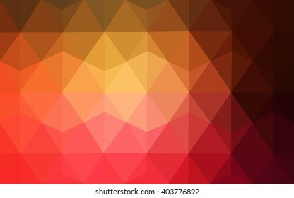 Multicolor dark red, yellow, orange polygonal illustration, which consist of triangles. Geometric background in Origami style with gradient. Triangular design for your business.