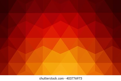 Multicolor dark red, yellow, orange polygonal illustration, which consist of triangles. Geometric background in Origami style with gradient. Triangular design for your business.