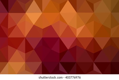 Multicolor dark red, yellow, orange polygonal illustration, which consist of triangles. Geometric background in Origami style with gradient. Triangular design for your business.