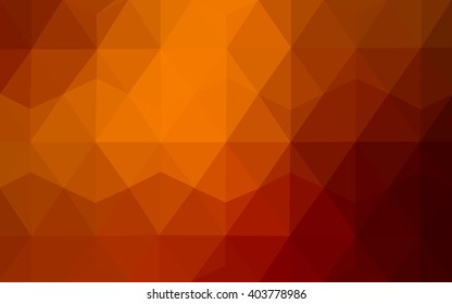 Multicolor dark red, yellow, orange polygonal illustration, which consist of triangles. Geometric background in Origami style with gradient. Triangular design for your business.