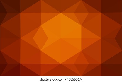 Multicolor dark red, yellow, orange polygonal illustration, which consist of triangles. Geometric background in Origami style with gradient. Triangular design for your business.
