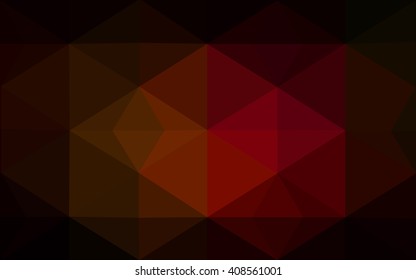 Multicolor dark red, yellow, orange polygonal illustration, which consist of triangles. Geometric background in Origami style with gradient. Triangular design for your business.