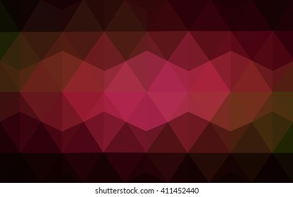 Multicolor dark red, yellow, orange polygonal illustration, which consist of triangles. Geometric background in Origami style with gradient. Triangular design for your business.