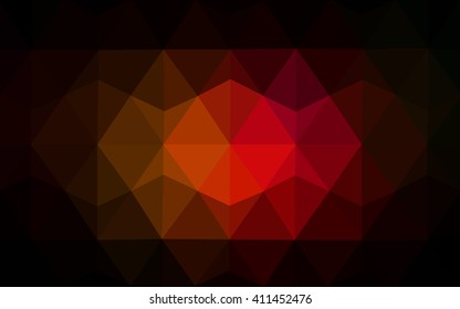 Multicolor dark red, yellow, orange polygonal illustration, which consist of triangles. Geometric background in Origami style with gradient. Triangular design for your business.