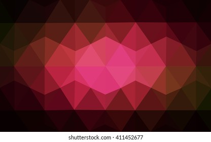 Multicolor dark red, yellow, orange polygonal illustration, which consist of triangles. Geometric background in Origami style with gradient. Triangular design for your business.
