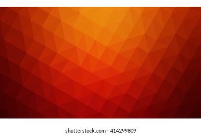 Multicolor dark red, yellow, orange polygonal illustration, which consist of triangles. Geometric background in Origami style with gradient. Triangular design for your business.