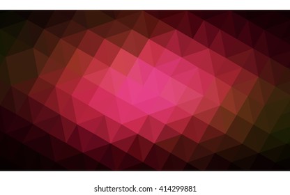 Multicolor dark red, yellow, orange polygonal illustration, which consist of triangles. Geometric background in Origami style with gradient. Triangular design for your business.