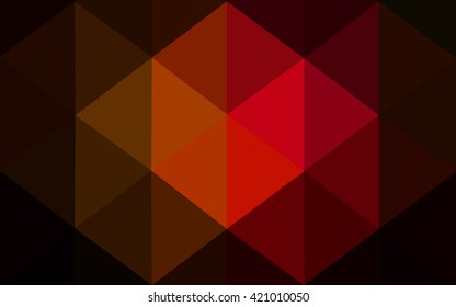 Multicolor dark red, yellow, orange polygonal illustration, which consist of triangles. Geometric background in Origami style with gradient. Triangular design for your business.