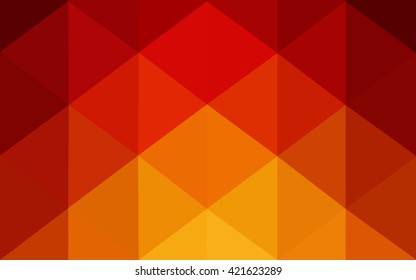 Multicolor dark red, yellow, orange polygonal illustration, which consist of triangles. Geometric background in Origami style with gradient. Triangular design for your business.